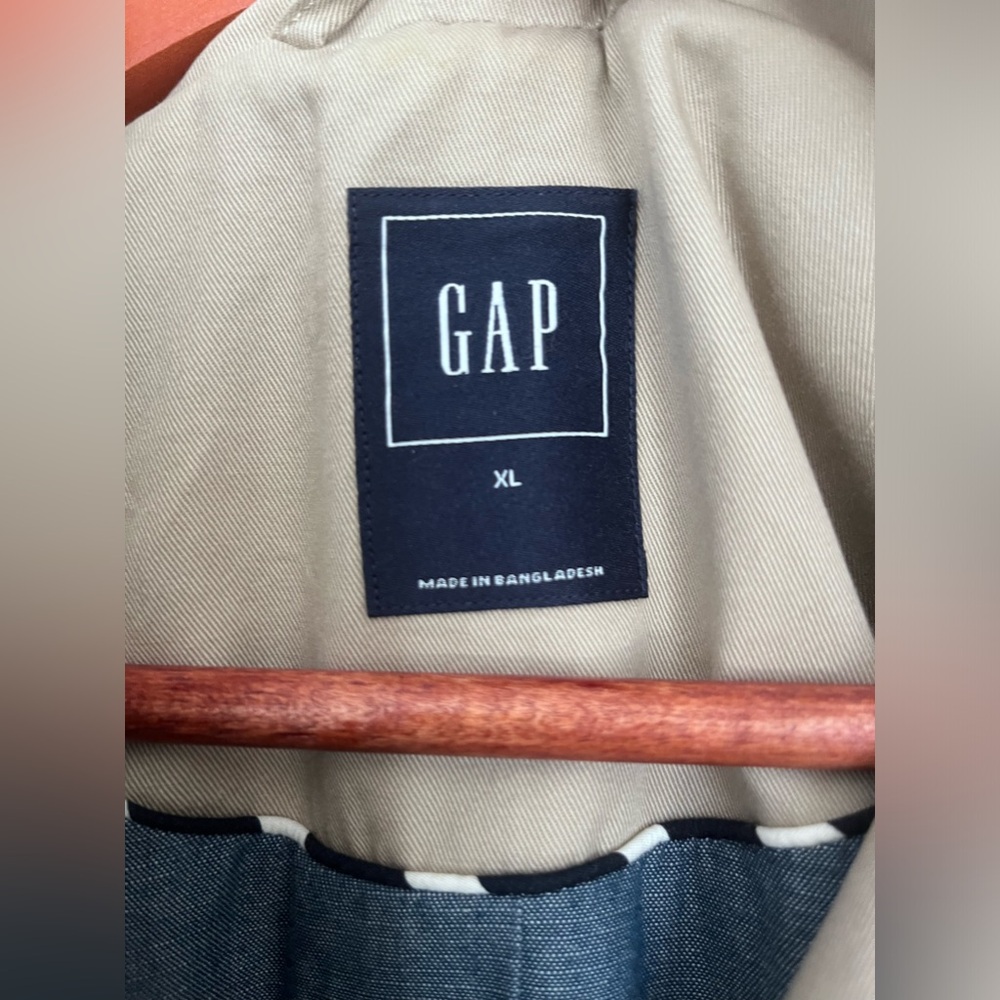 GAP Classic Camel/Khaki Trench - size XL - Picture 3 of 12